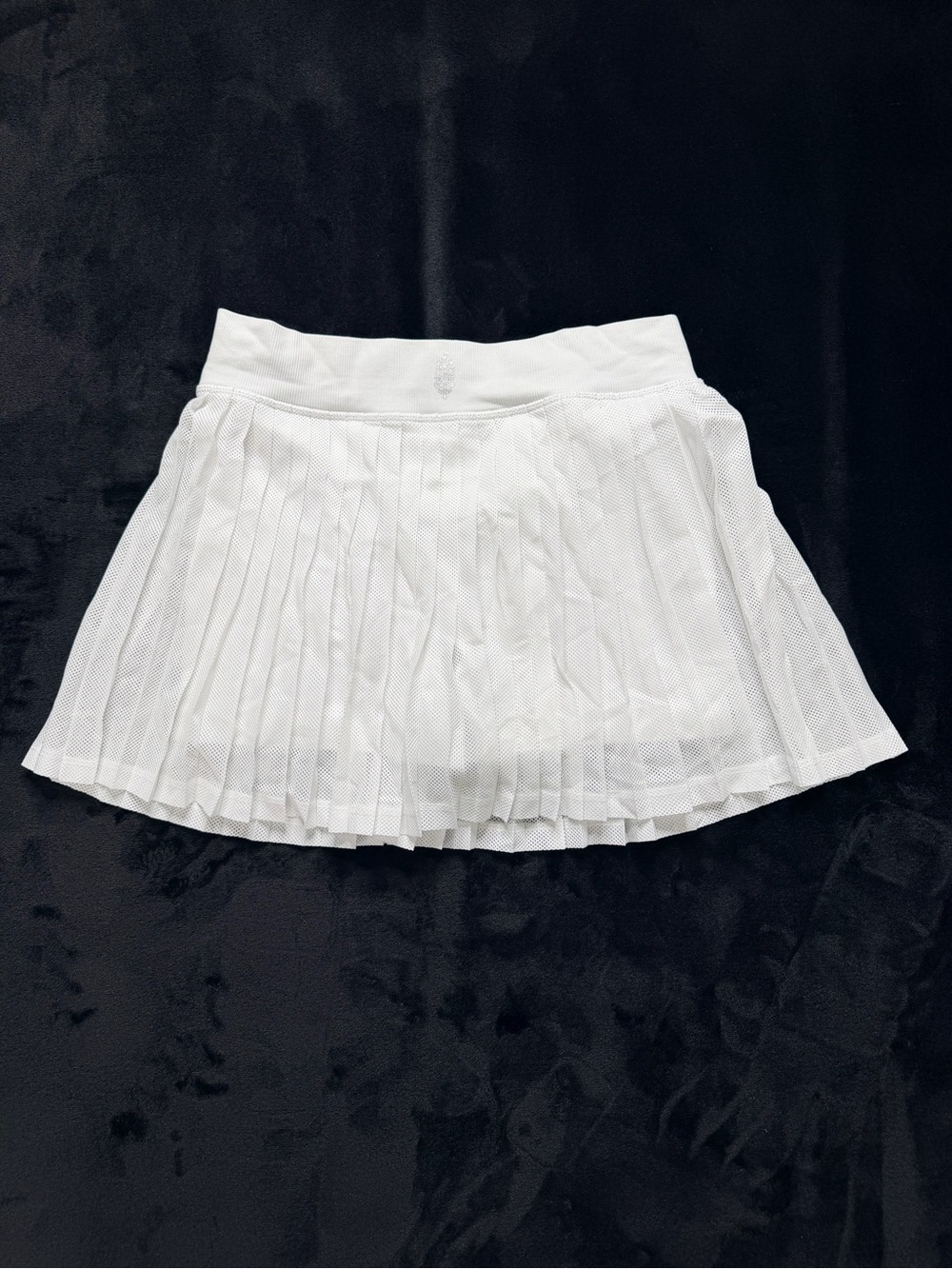 FP Movement by Free People White Pleated Athletic Mini Skirt